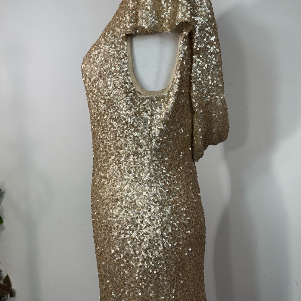 Gold Sequin Evening Gown - Picture 4 of 14